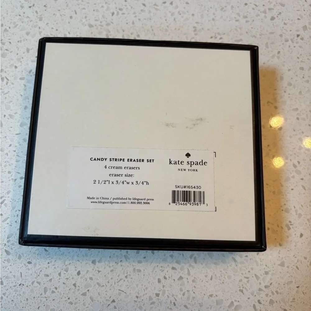 New Kate Spade Eraser Set